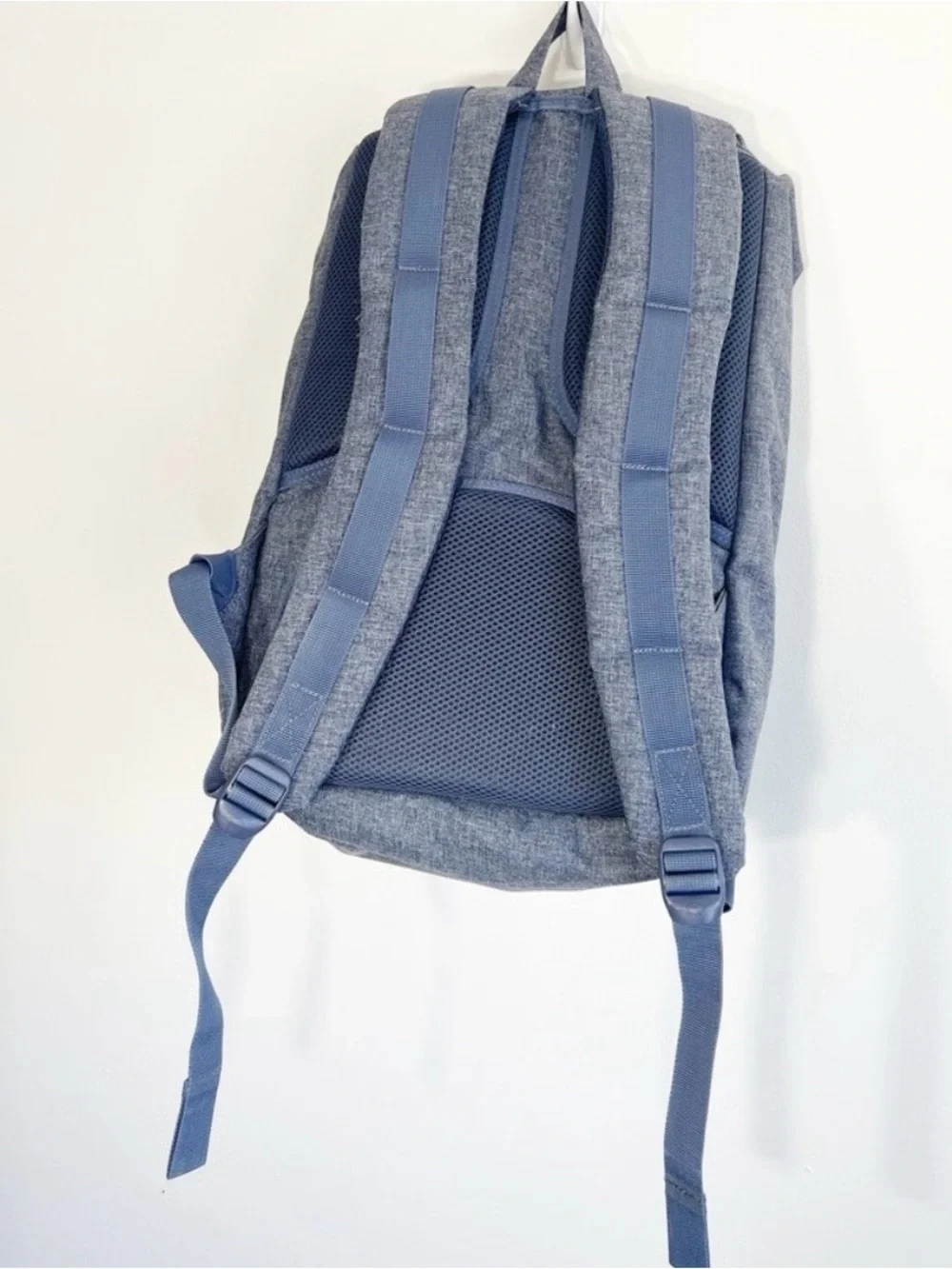 Herschel Supply Company Heritage Backpack in Heather Blue with Brown Straps